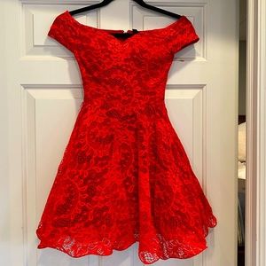 Red rose homecoming/prom dress